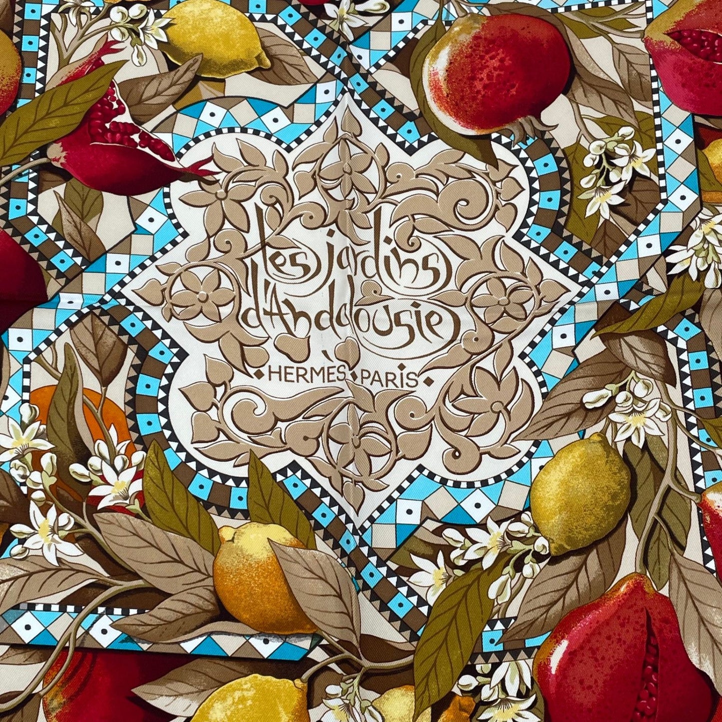 Hermes Carre 90 les Jardins D' Andalousie Andalusian Garden Scarf Multicolor — view 2