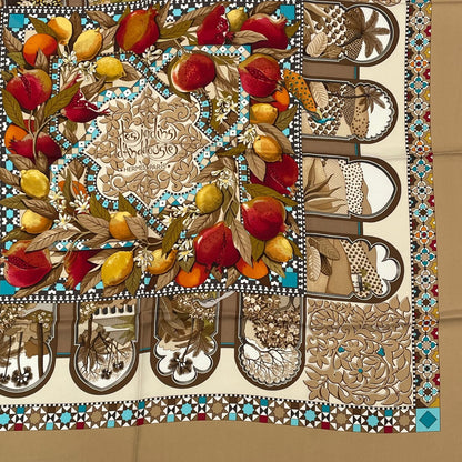 Hermes Carre 90 les Jardins D' Andalousie Andalusian Garden Scarf Multicolor — view 4