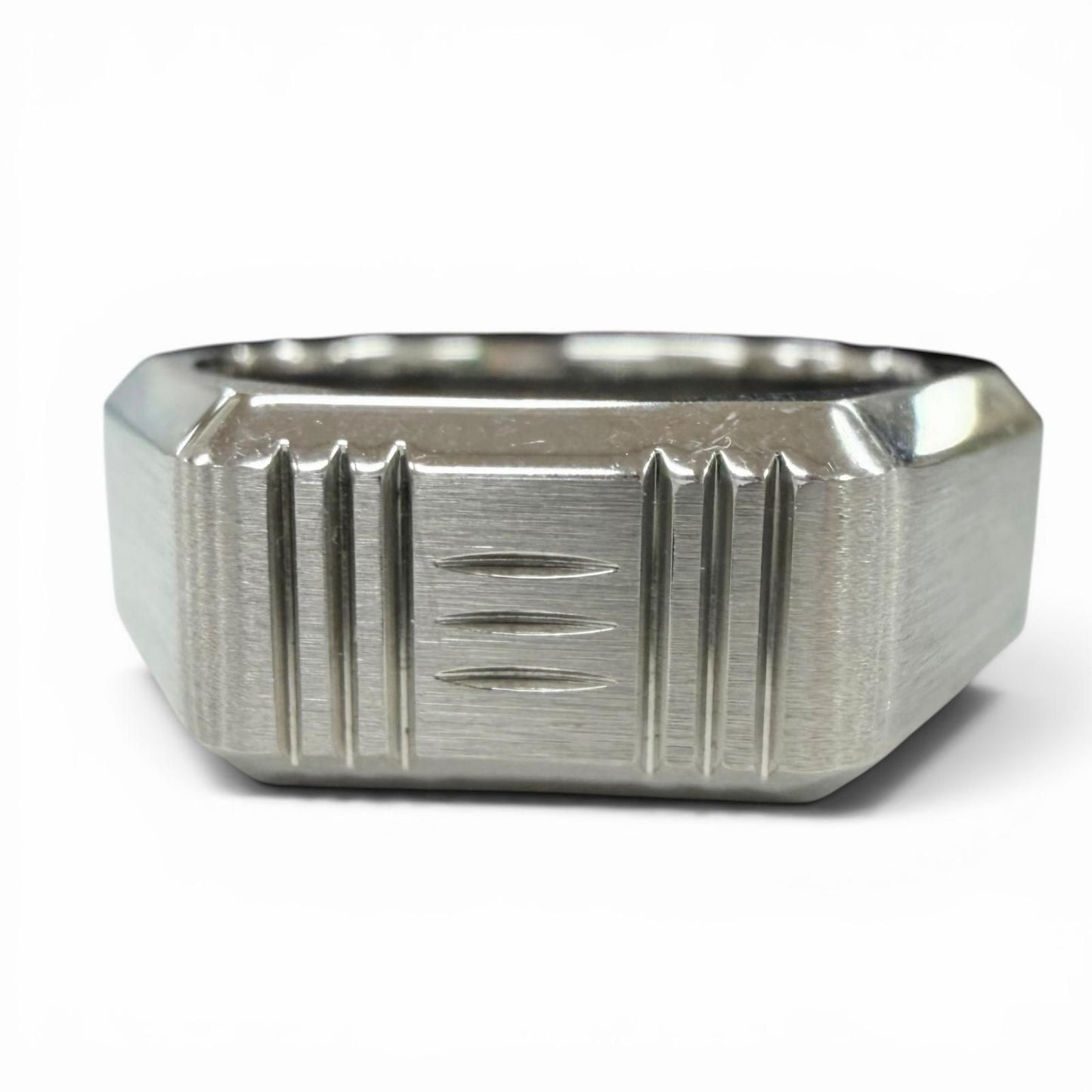 Hermes Stainless Steel Tool Box Ring Silver — view 4