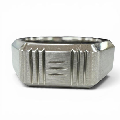 Hermes Stainless Steel Tool Box Ring Silver — view 4
