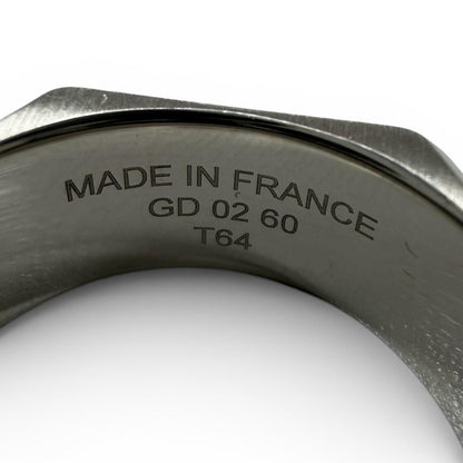 Hermes Stainless Steel Tool Box Ring Silver — view 7