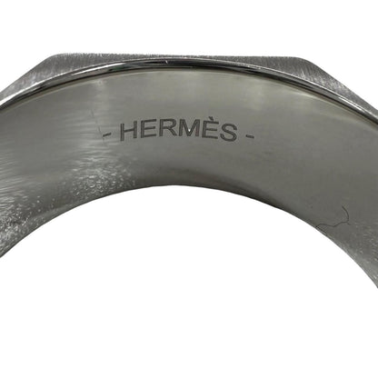 Hermes Stainless Steel Tool Box Ring Silver — view 6