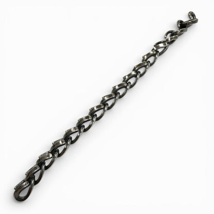Tiffany & Co Forge Bracelet Large Link Smoked Polished Silver 18 — view 2