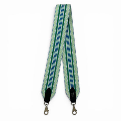Hermes Bandouliere Sangle Caval Toile Ash Veau Vert Pale Fizz Black Silver