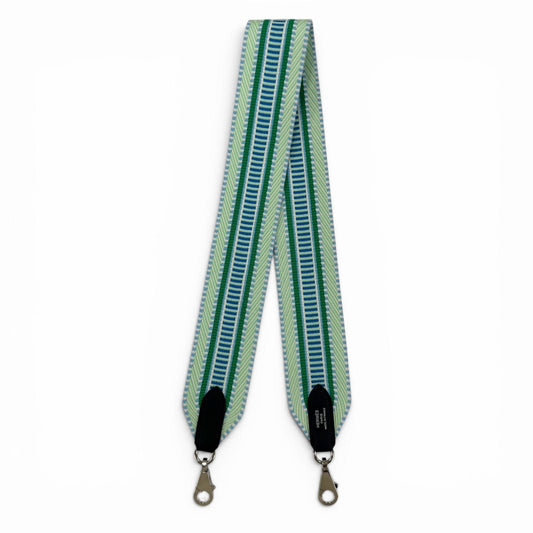 Hermes Bandouliere Sangle Caval Toile Ash Veau Vert Pale Fizz Black Silver