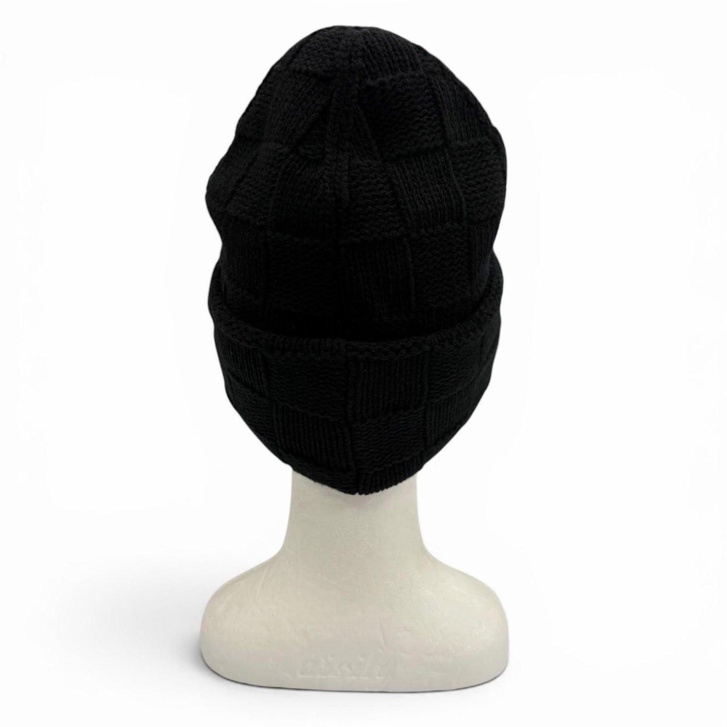 Louis Vuitton Wool Damier Pearl Beanie Hat Knit Cap Black — view 4