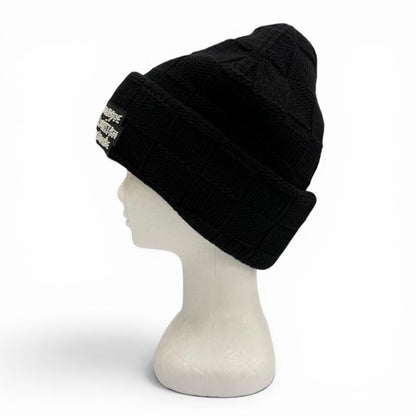 Louis Vuitton Wool Damier Pearl Beanie Hat Knit Cap Black — view 3