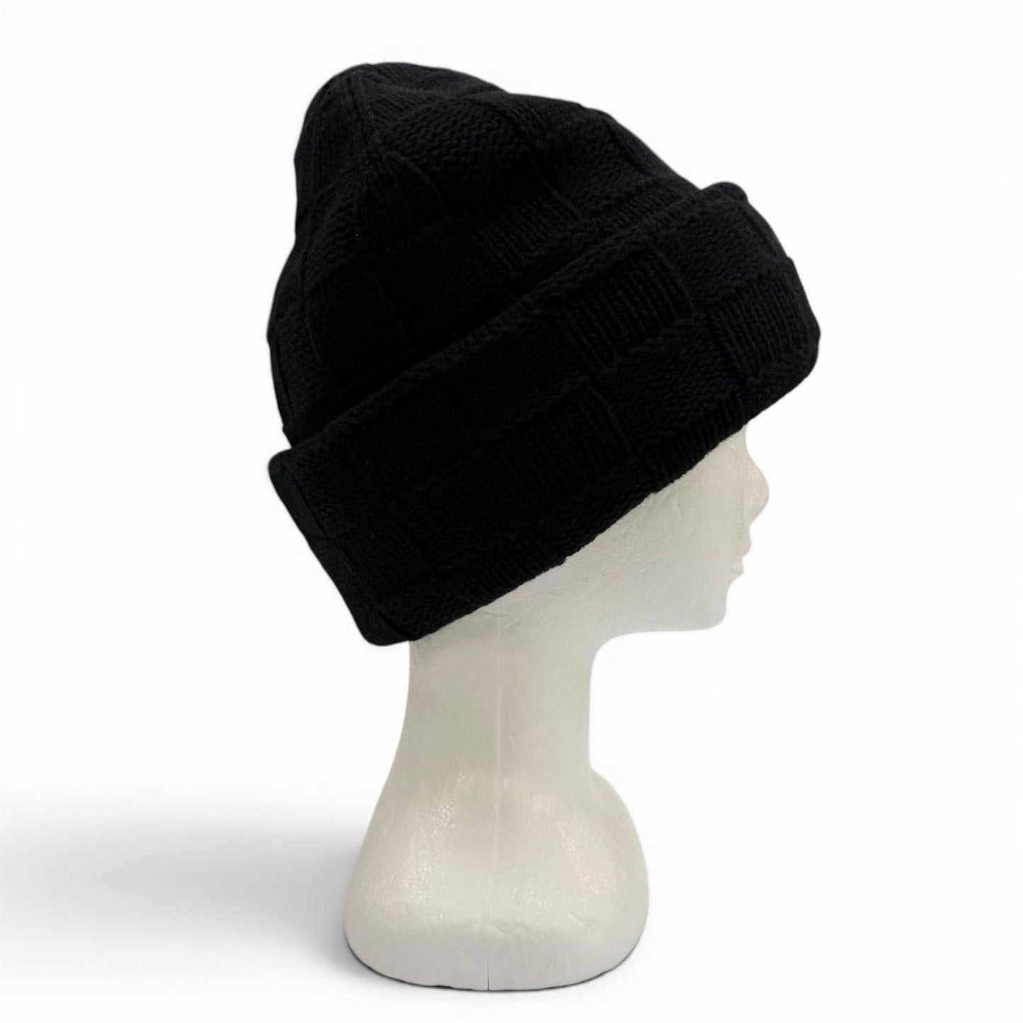 Louis Vuitton Wool Damier Pearl Beanie Hat Knit Cap Black — view 5