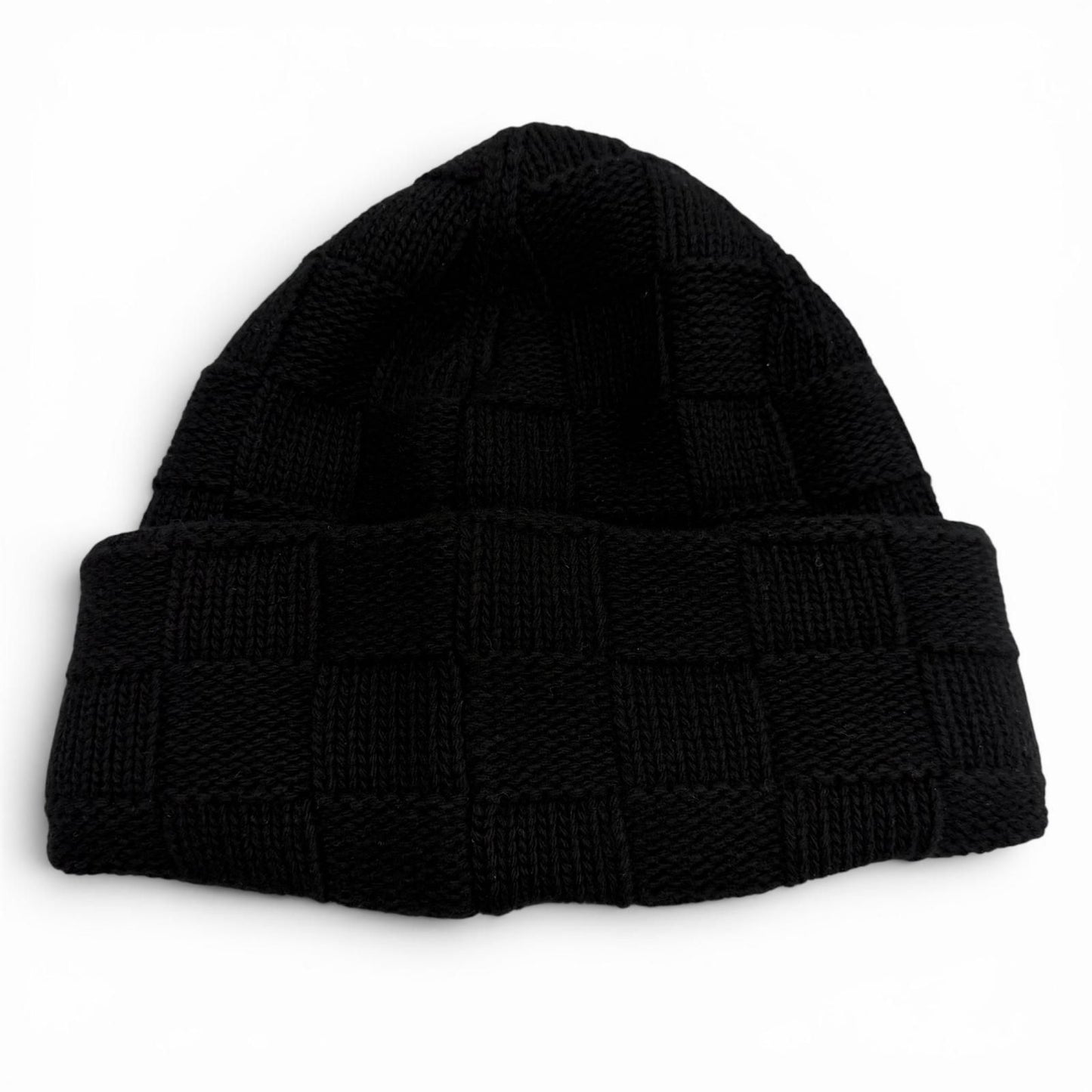 Louis Vuitton Wool Damier Pearl Beanie Hat Knit Cap Black — view 6