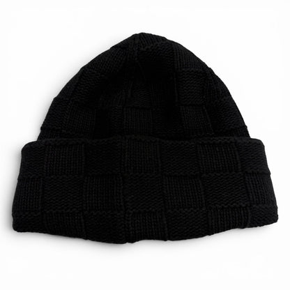 Louis Vuitton Wool Damier Pearl Beanie Hat Knit Cap Black — view 6
