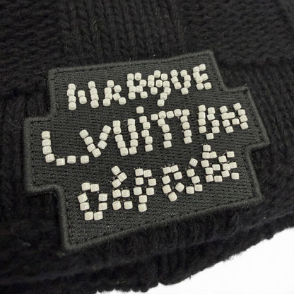 Louis Vuitton Wool Damier Pearl Beanie Hat Knit Cap Black — view 7