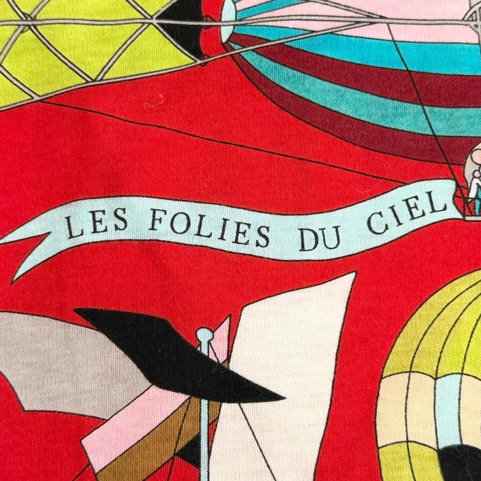 Hermes Vintage les Folies du Ciel Madness of the Sky Cotton 100% Crew Neck — view 5