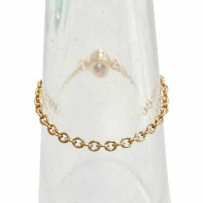 Tiffany & Co by the Yard Chain Ring 18k Gold Diamond Diameter .55 Pink Jp7 — view 6