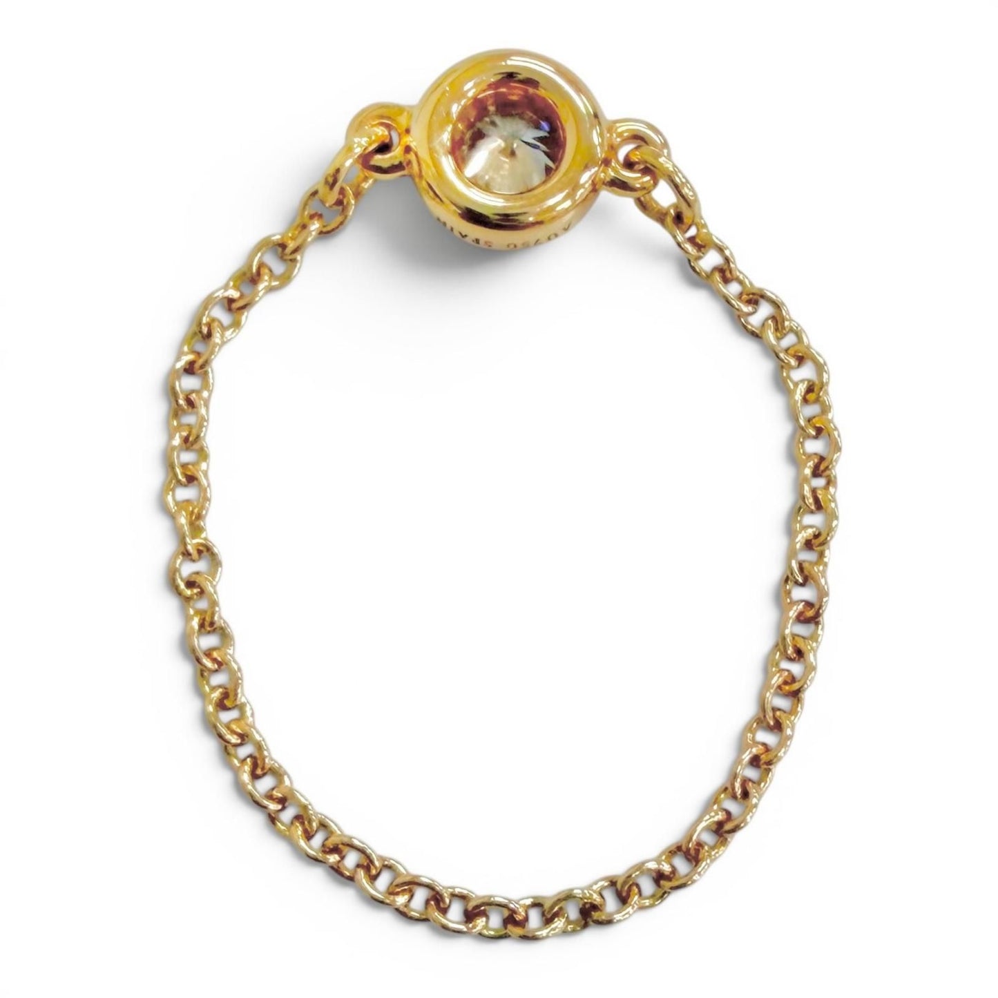Tiffany & Co by the Yard Chain Ring 18k Gold Diamond Diameter .55 Pink Jp7 — view 7