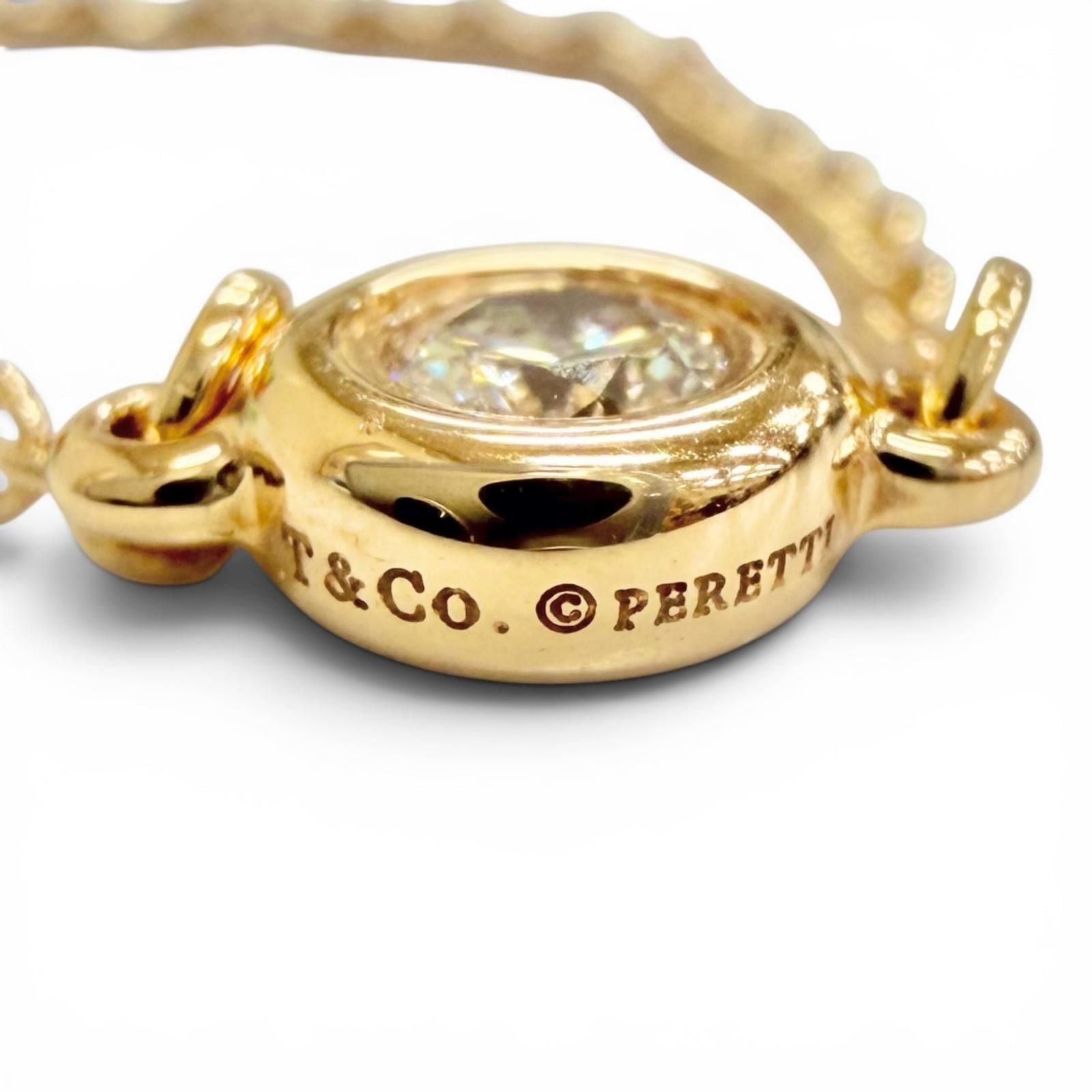 Tiffany & Co by the Yard Chain Ring 18k Gold Diamond Diameter .55 Pink Jp7 — view 8
