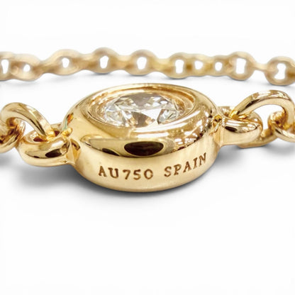Tiffany & Co by the Yard Chain Ring 18k Gold Diamond Diameter .55 Pink Jp7 — view 9