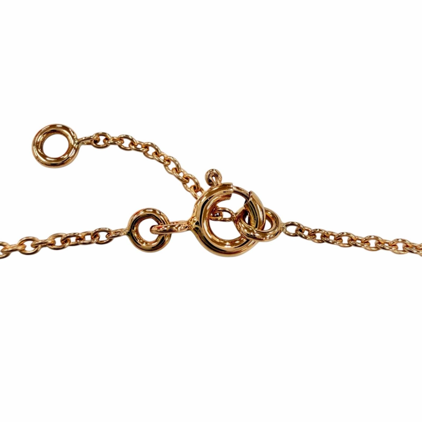 Hermes Farandole PM Chaine D'ancre 750 Necklace Pink Gold — view 6