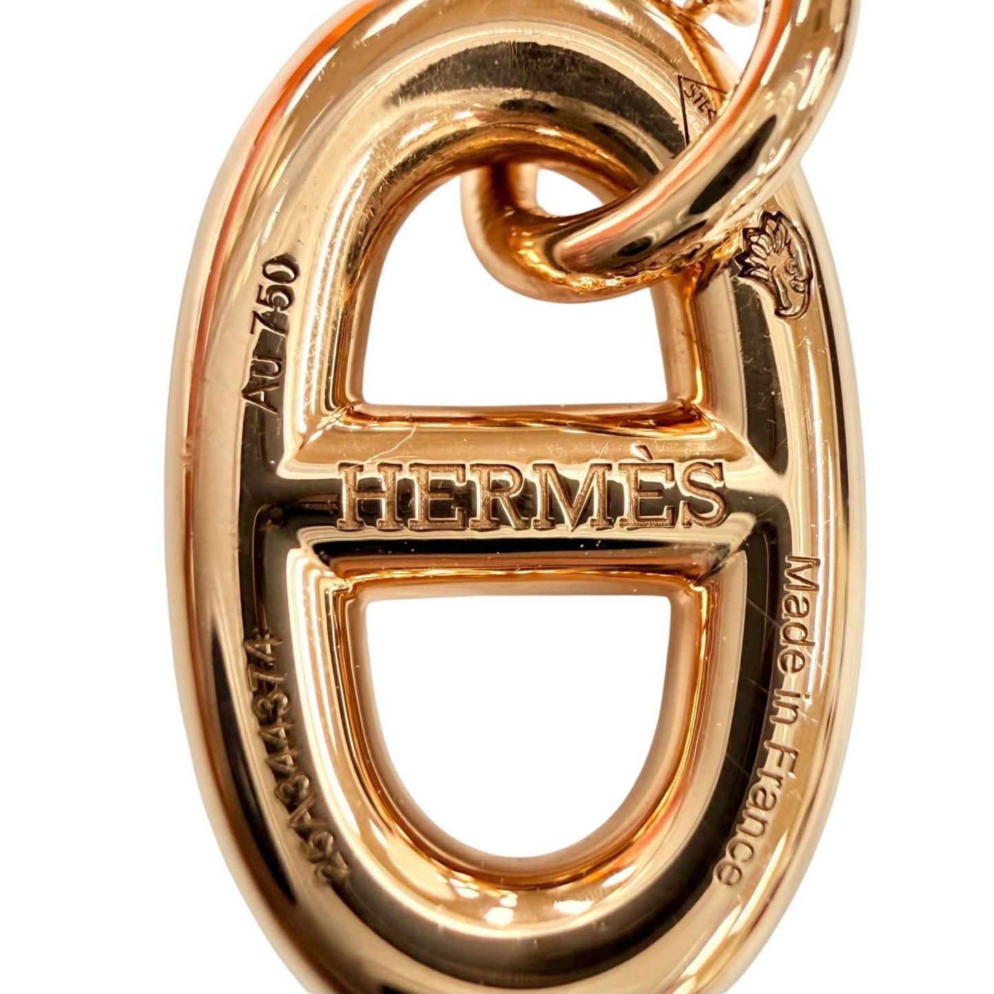 Hermes Farandole PM Chaine D'ancre 750 Necklace Pink Gold — view 7