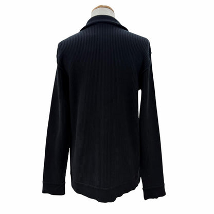 Balenciaga Cotton 100% Logo Patch Zip Up Knit Jacket Black XS Hanger — view 4