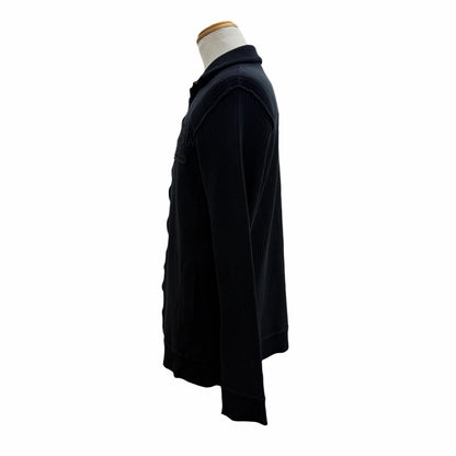 Balenciaga Cotton 100% Logo Patch Zip Up Knit Jacket Black XS Hanger — view 3