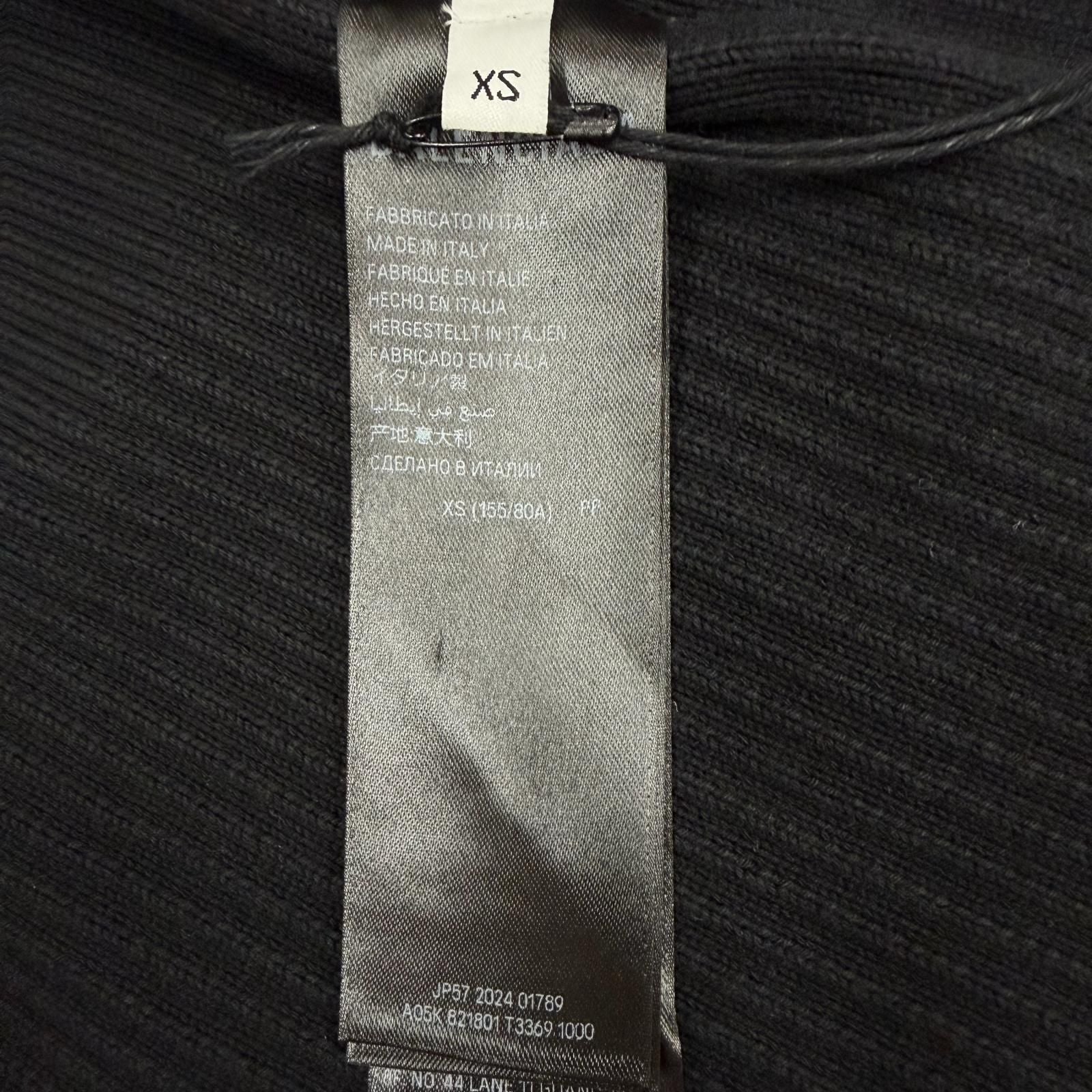 Balenciaga Cotton 100% Logo Patch Zip Up Knit Jacket Black XS Hanger — view 9