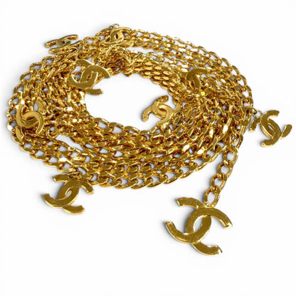 Chanel Vintage CC Logo Chain Belt Gold