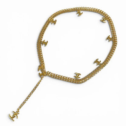 Chanel Vintage CC Logo Chain Belt Gold — view 2