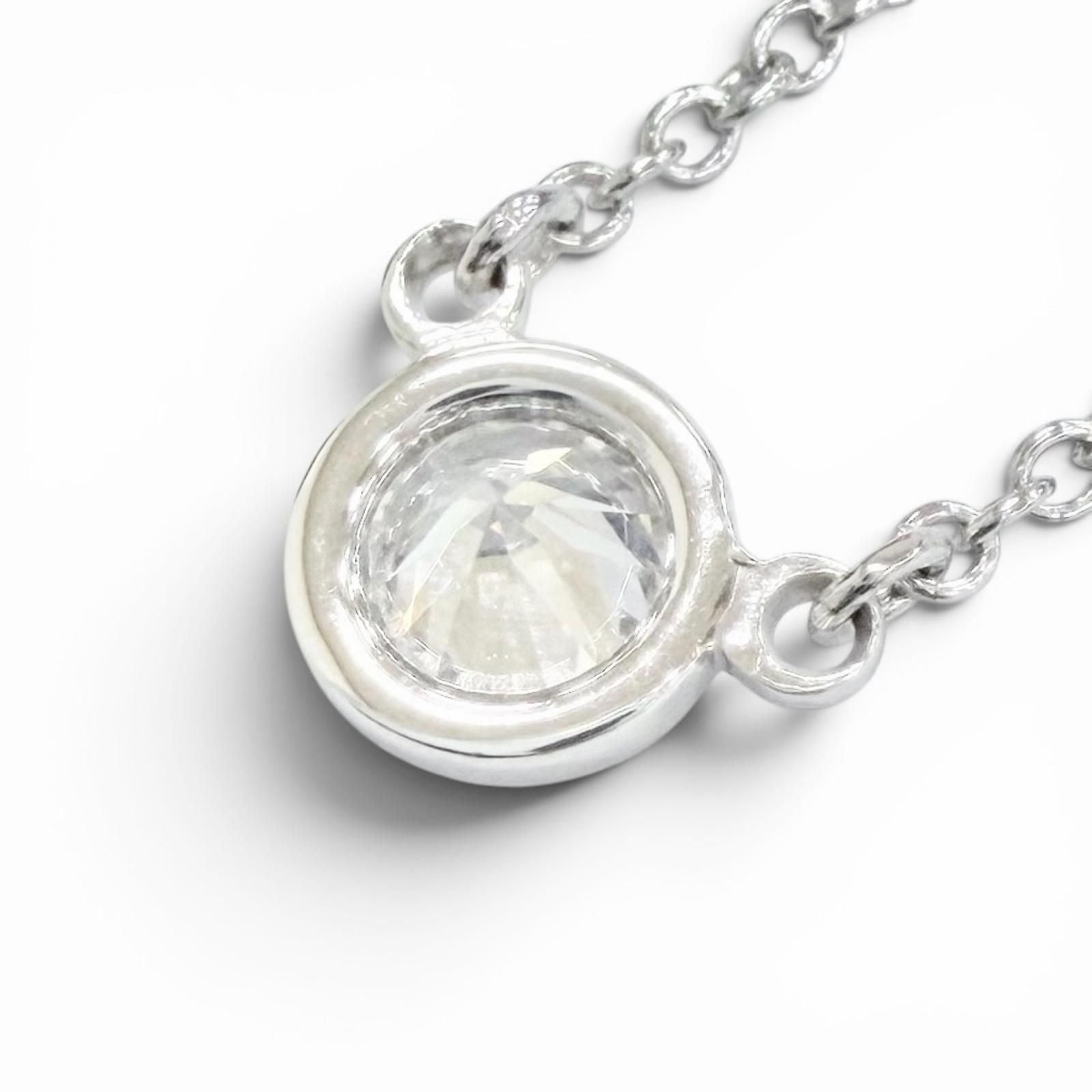 Tiffany & Co by the Yard Diamond Necklace Diameter 4.90 Platinum — view 4