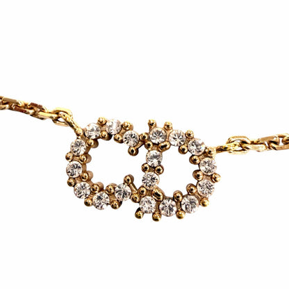 Dior Clair D Lune Necklace de Rhinestone Faux Pearl Pink Gold — view 6