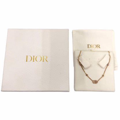 Dior Clair D Lune Necklace de Rhinestone Faux Pearl Pink Gold — view 2