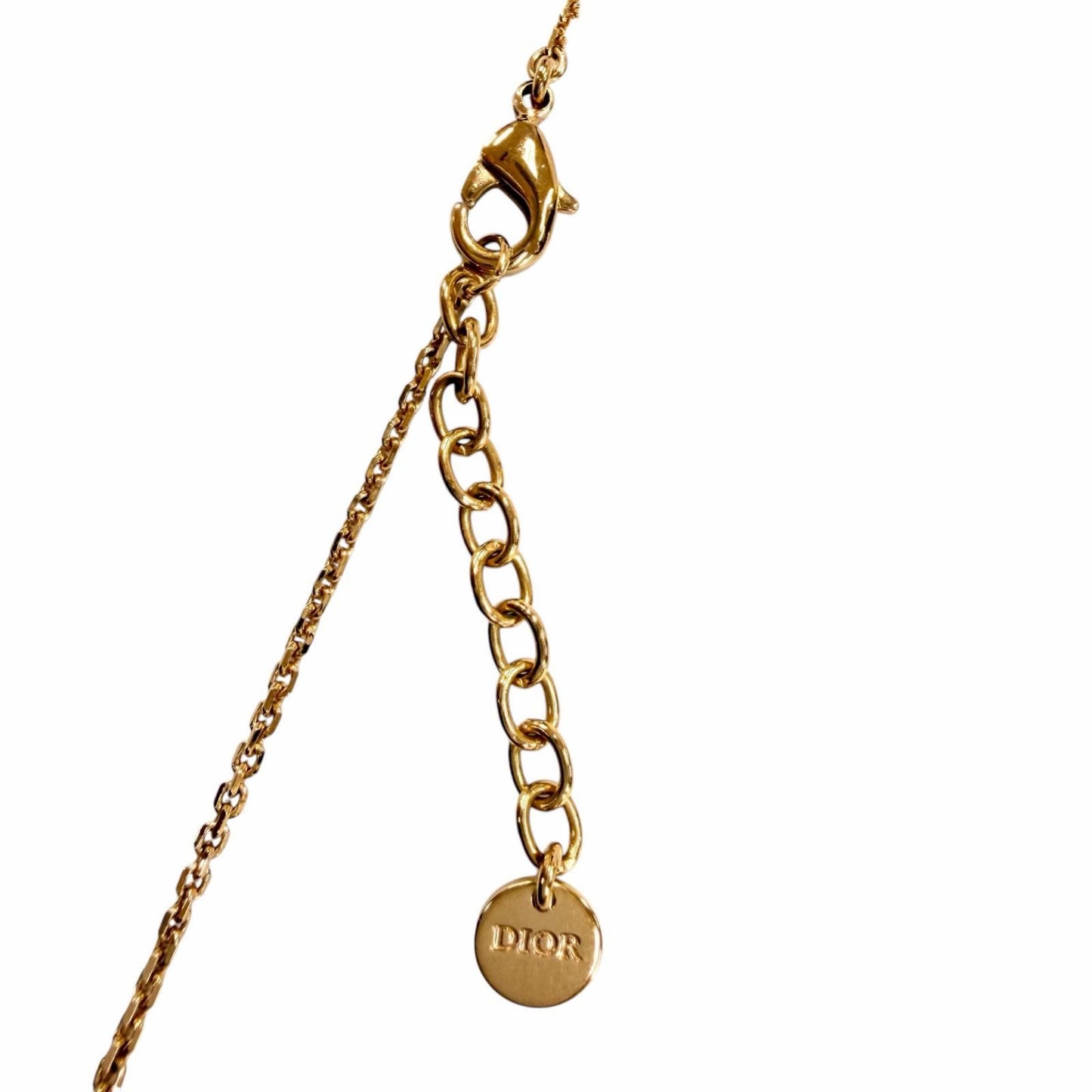 Dior Clair D Lune Necklace de Rhinestone Faux Pearl Pink Gold — view 9