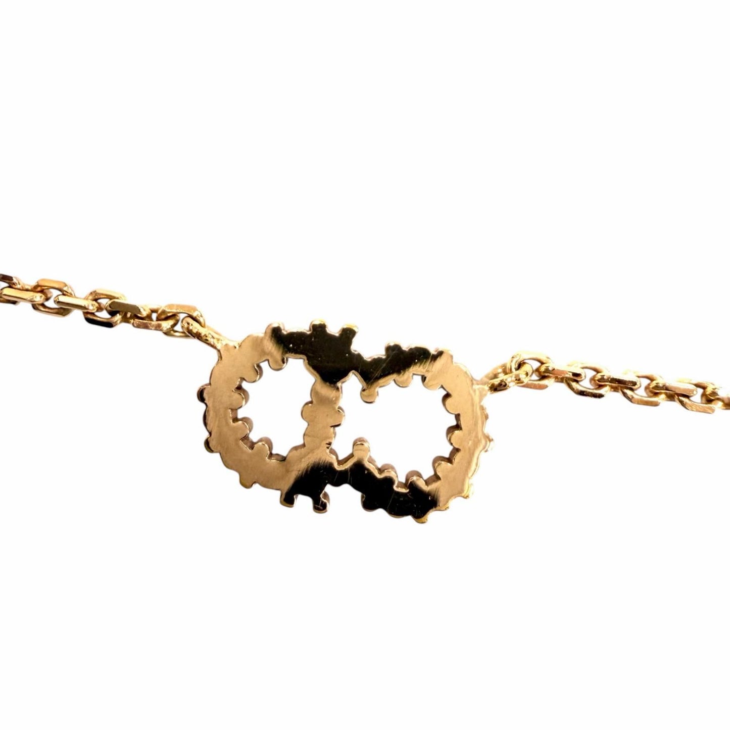 Dior Clair D Lune Necklace de Rhinestone Faux Pearl Pink Gold — view 7