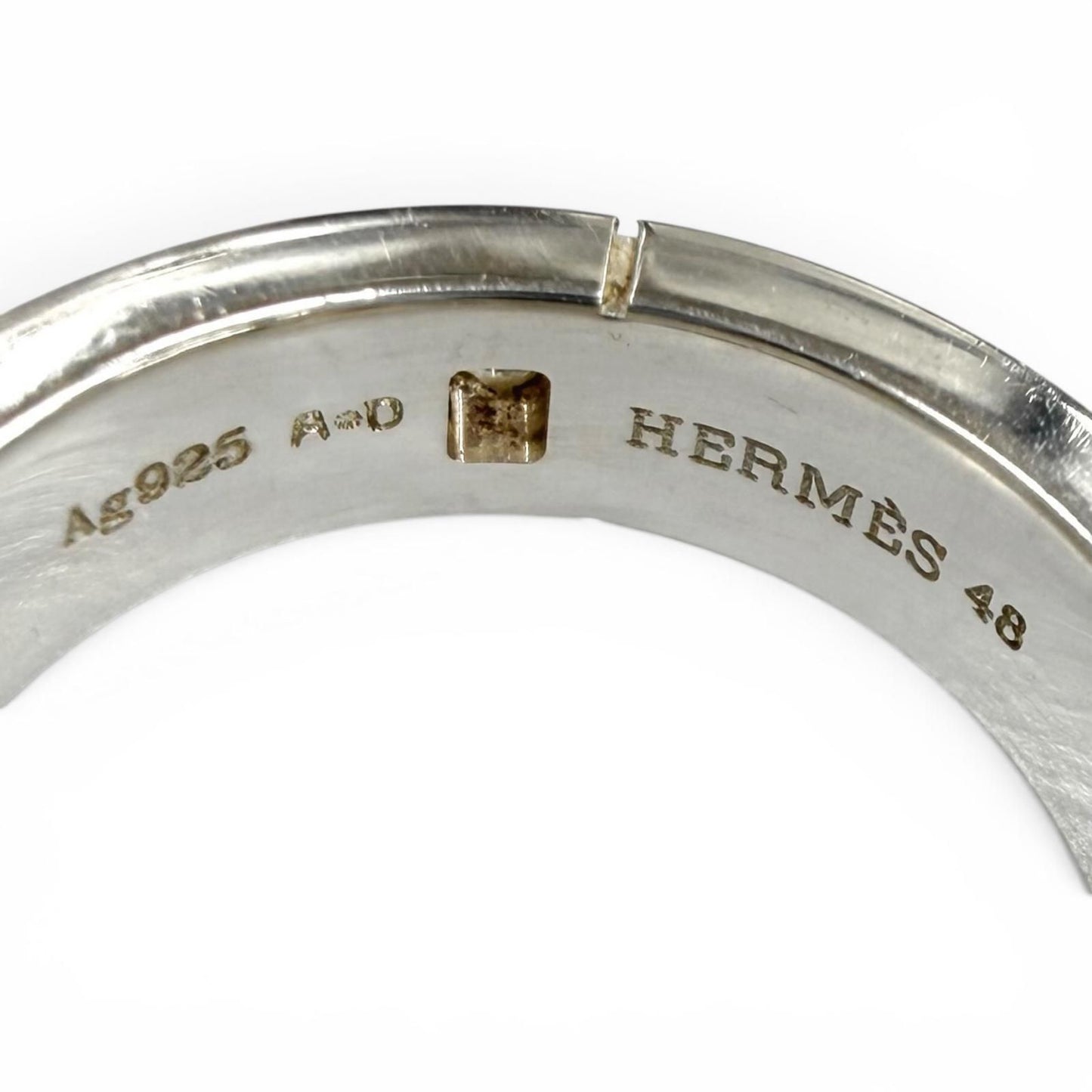 Hermes Cles Motif Ring Silver — view 8