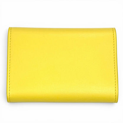 Loewe Pebble Vertical Wallet Small Shiny Napaca Flight Citrine Anagram Trifold — view 3