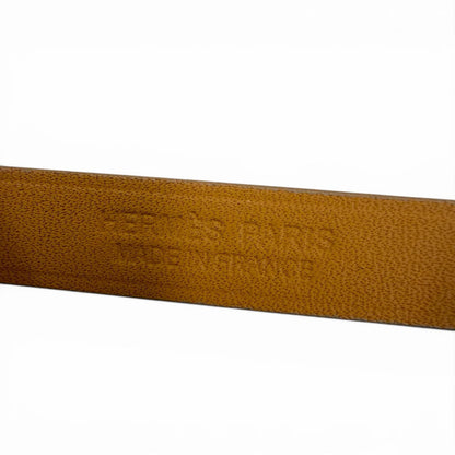 Hermes Minike Tall Double Tour Jaune Poussin Pink Gold Leather Bracelet T2 — view 7
