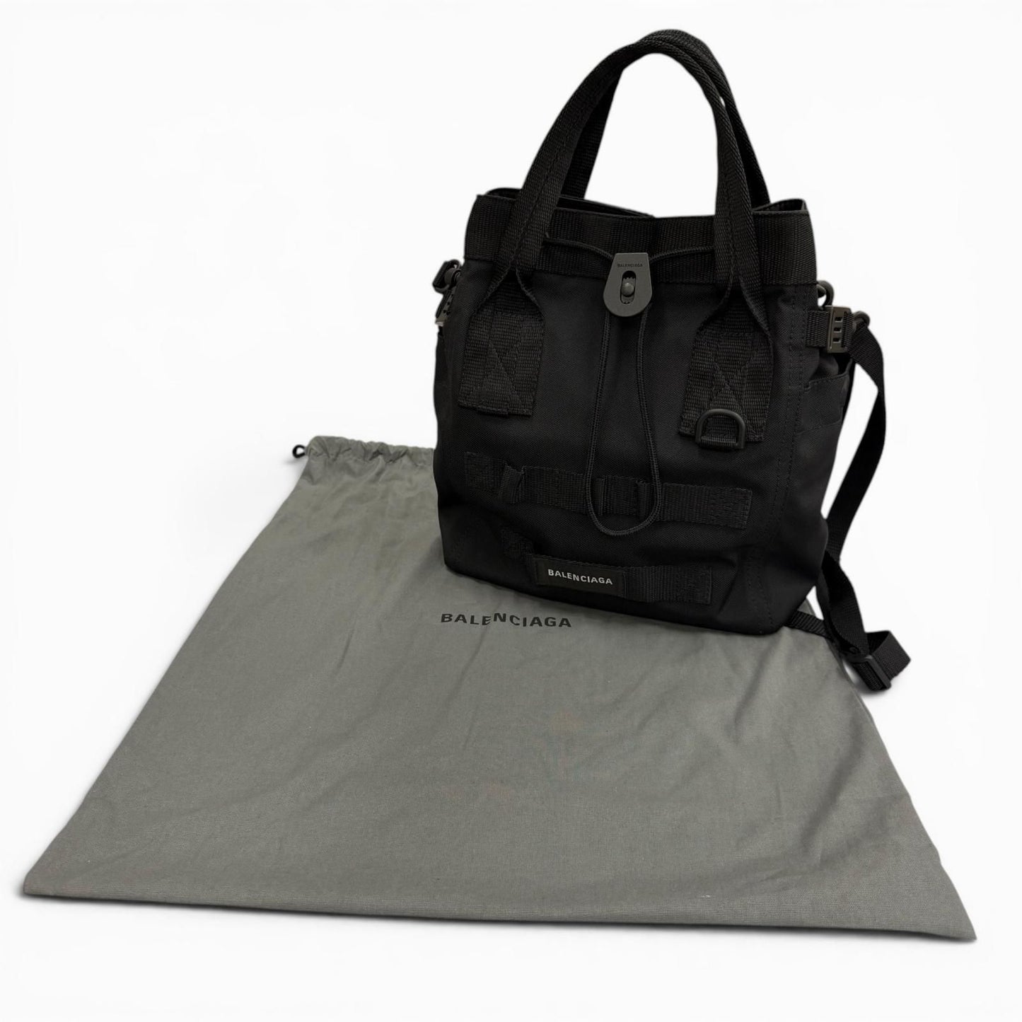 Balenciaga Army Small Nylon 2-Way Tote Black — view 2