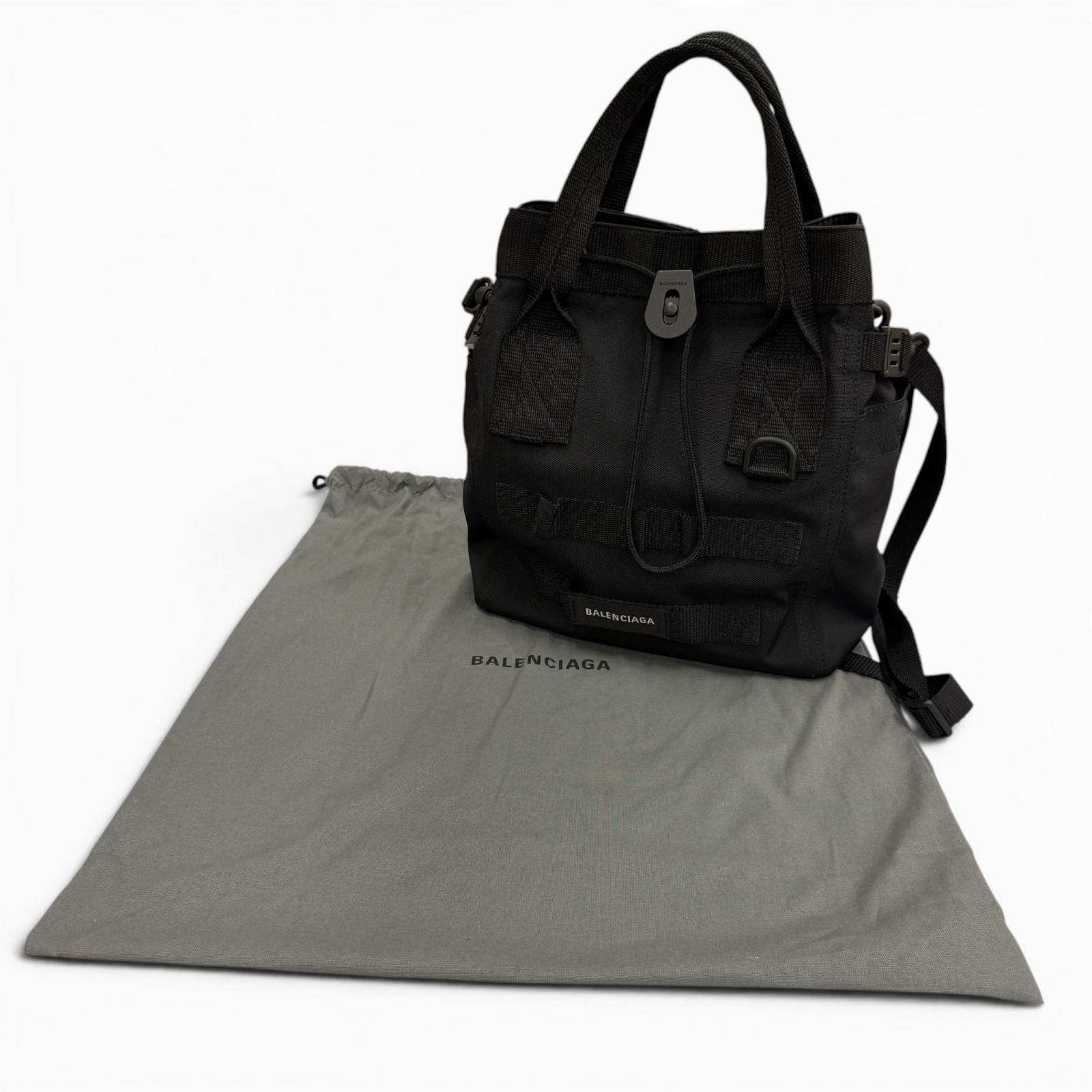 Balenciaga Army Small Nylon 2-Way Tote Black — view 2