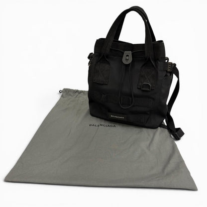 Balenciaga Army Small Nylon 2-Way Tote Black — view 2