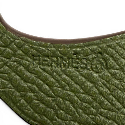 Hermes Petit Ash GM Bambi Bordeaux Khaki Leather Bag Charm — view 8