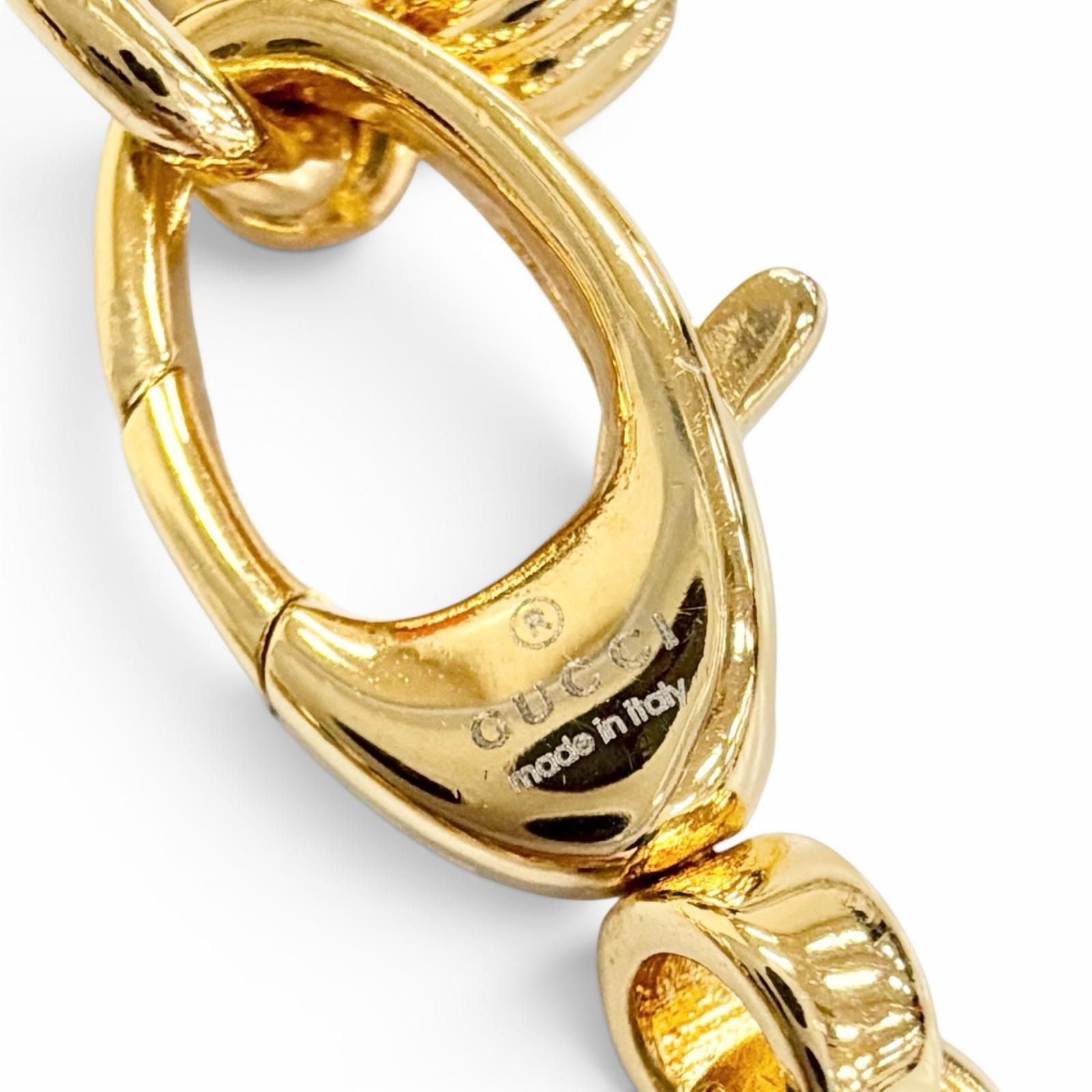 Gucci Blanc D Chain Necklace Interlocking Choker Gold Recommended — view 6