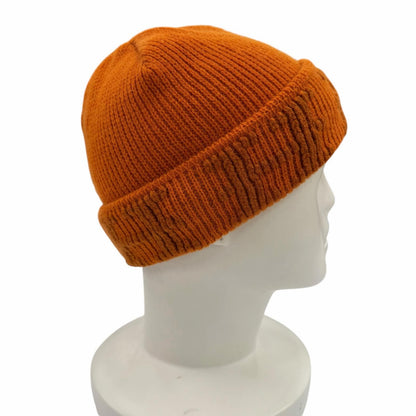 Hermes Vintage Cashmere Martin Margiela Era Pattern Knit Beanie Cap Orange ME — view 5