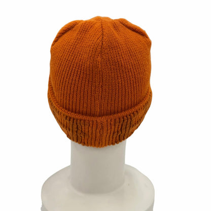 Hermes Vintage Cashmere Martin Margiela Era Pattern Knit Beanie Cap Orange ME — view 4