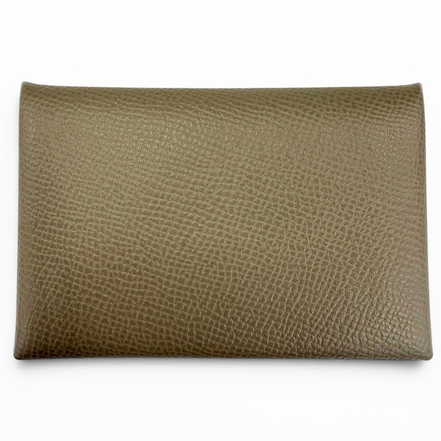 Hermes Calvi Veau Epsom Etoupe Business Card Holder Case
