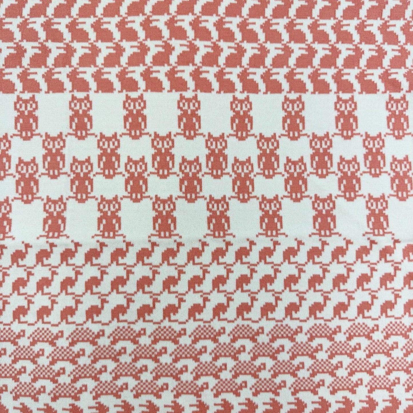 Hermes Cotton 100% Plaid Toriko Animo Pixel Knit Coral 70 110 cm Sweater — view 4