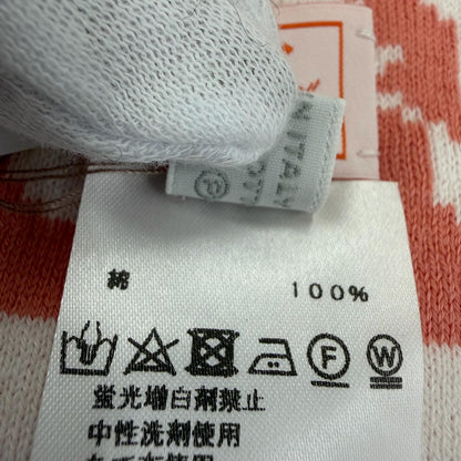Hermes Cotton 100% Plaid Toriko Animo Pixel Knit Coral 70 110 cm Sweater — view 8