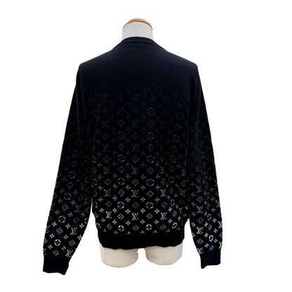 Louis Vuitton Monogram Gradient Cotton 100% Logo Plate Crew Neck Pullover Knit — view 3