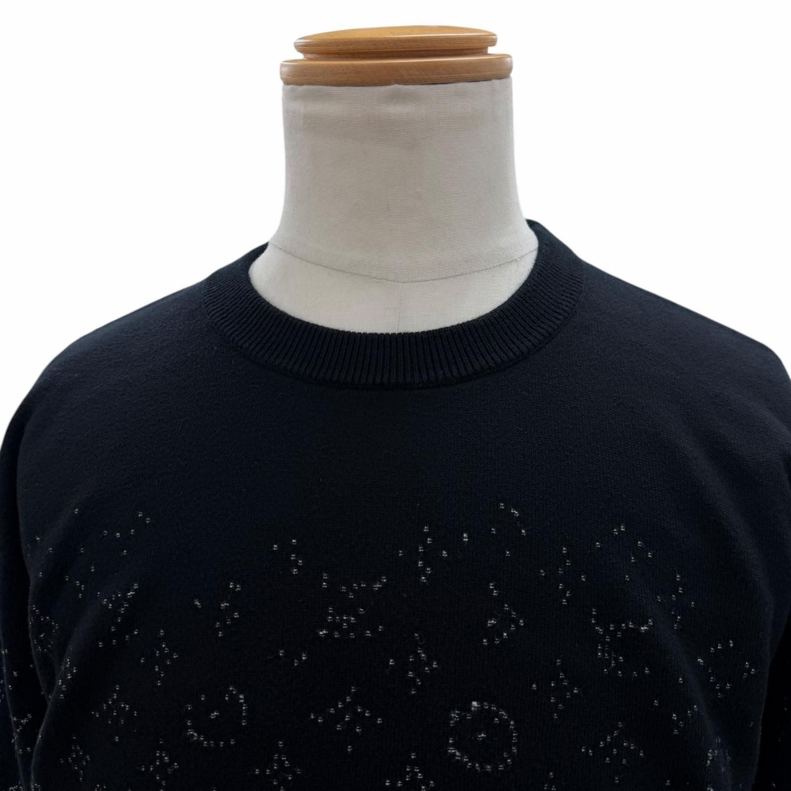 Louis Vuitton Monogram Gradient Cotton 100% Logo Plate Crew Neck Pullover Knit — view 2