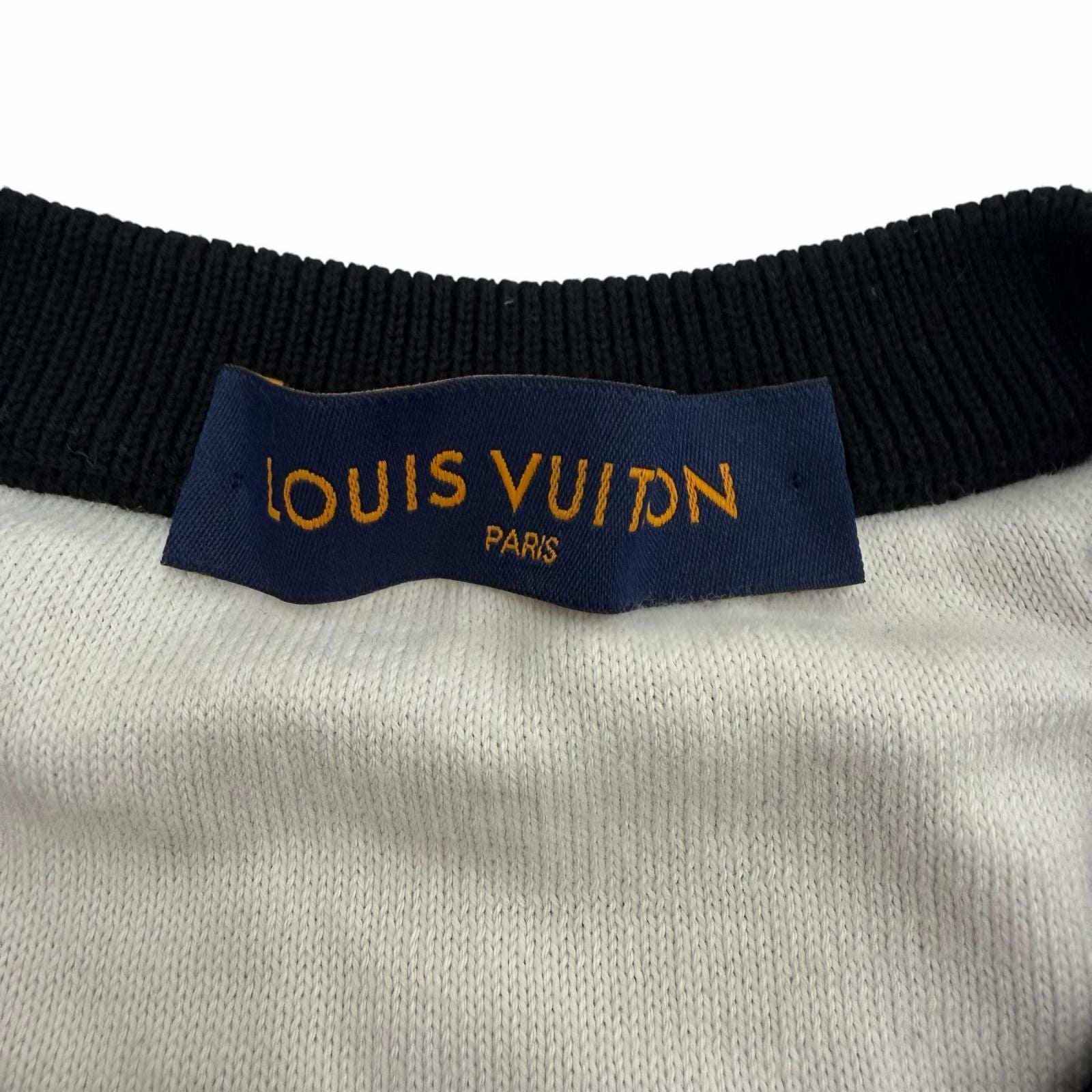 Louis Vuitton Monogram Gradient Cotton 100% Logo Plate Crew Neck Pullover Knit — view 7