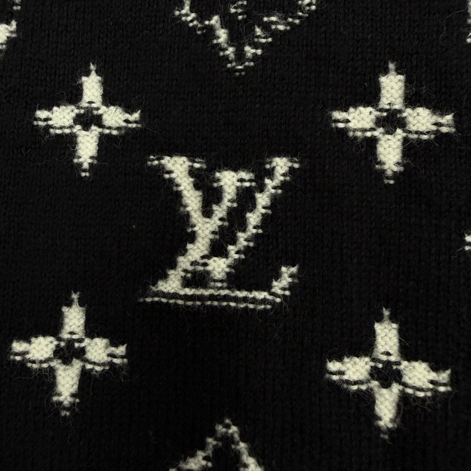 Louis Vuitton Monogram Gradient Cotton 100% Logo Plate Crew Neck Pullover Knit — view 5