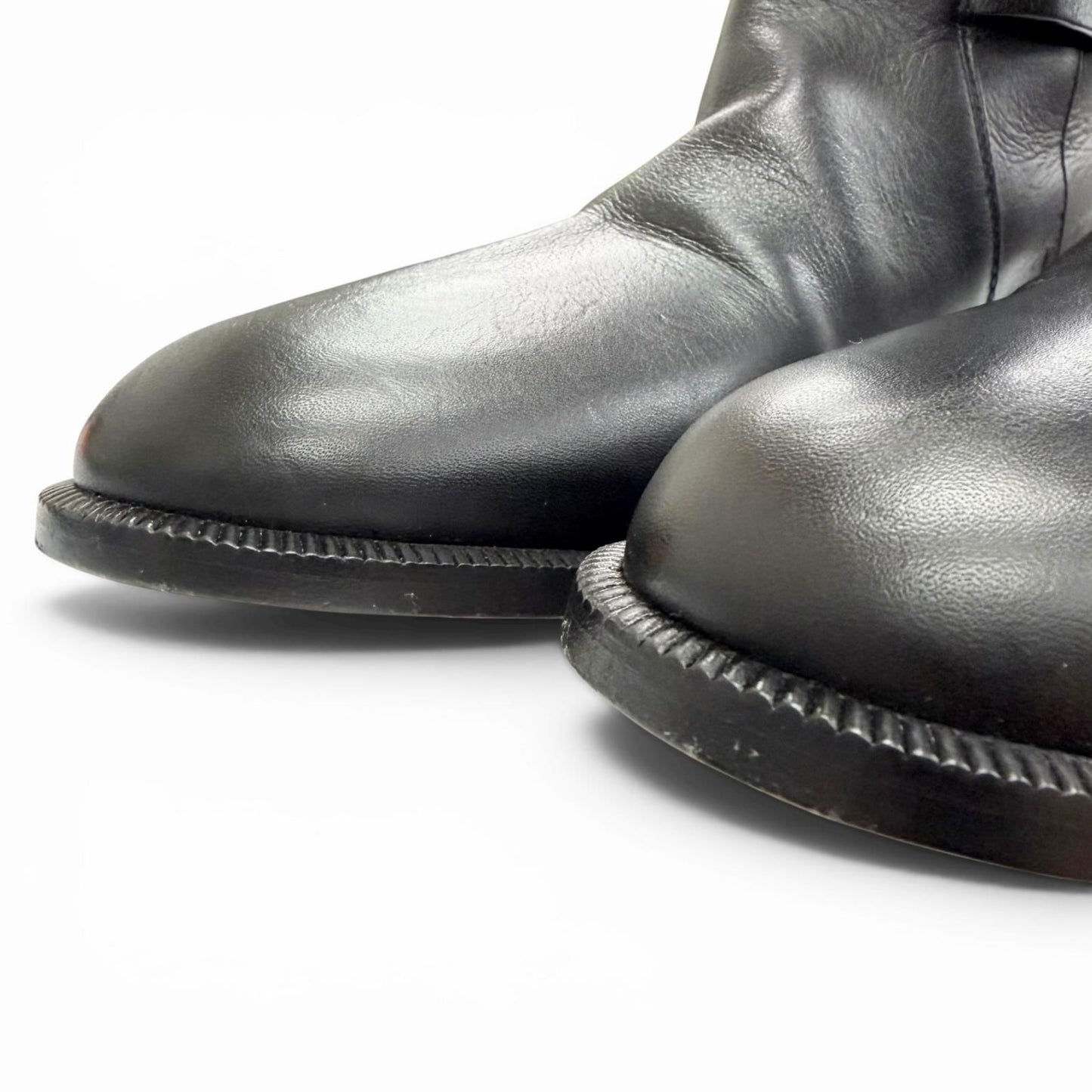 Dior Empreinte CD Buckle Leather Long Boots Black — view 6